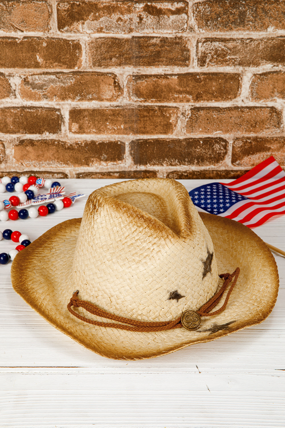 Khaki Wide Brim Cowboy Hat